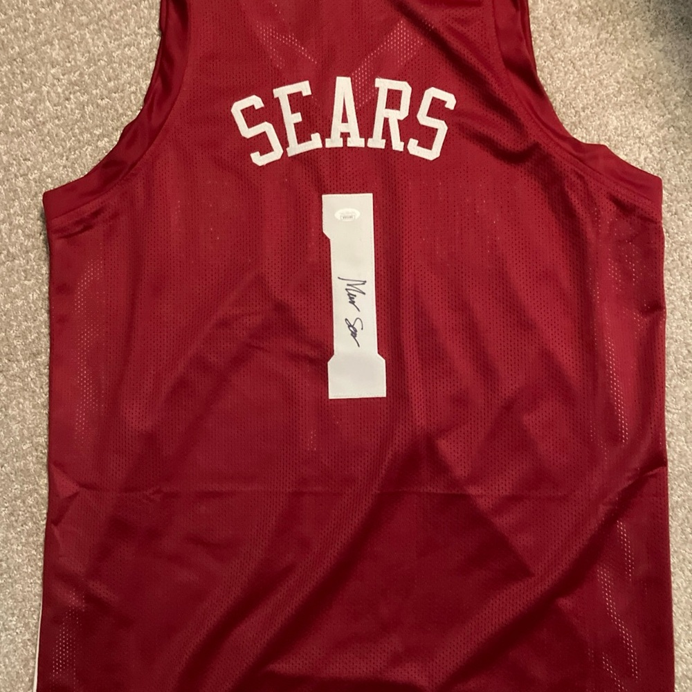 Mark Sears SIGNED Alabama Crimson Tide Basketball Jersey w/  JSA COA Size XL